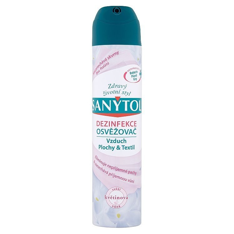 Sanytol dez.spray 300ml Květiny | Čistící, dezinf.prostř., dezodoranty - Osvěžovač vzduchu - Spreje a pumpičky